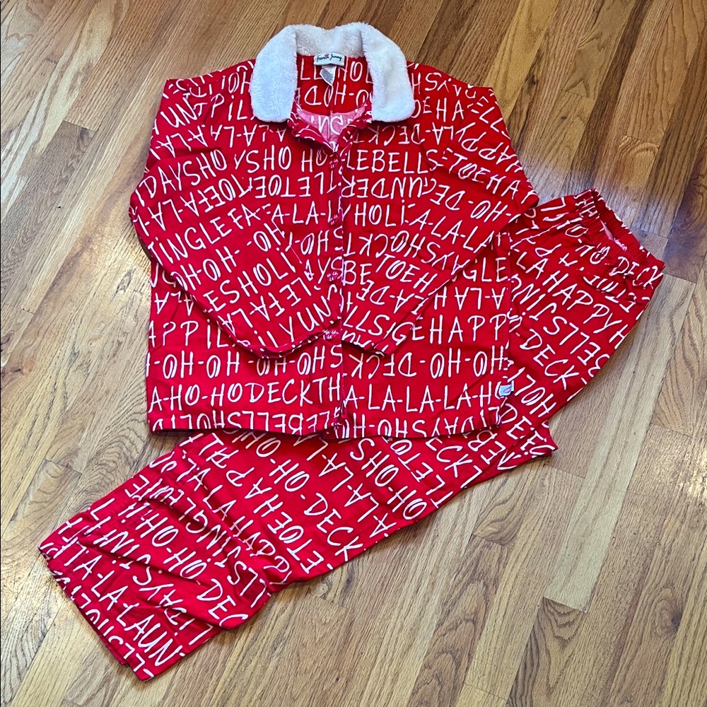 Festive Red Women’s Pajamas - French Jenny - Size M